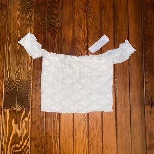Urban Outfitters Stretched Smock Knit Crop Top